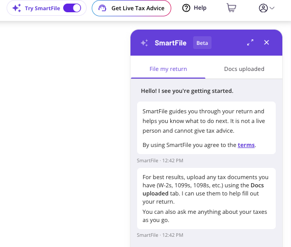 taxact smartfile screenshot